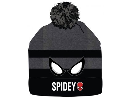 CHLAPECKÁ ZIMNÍ ČEPICE KULICH SPIDERMAN šedá (Velikost 52)
