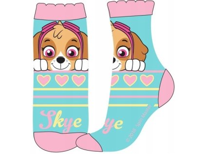 DÍVČÍ PONOŽKY PAW PATROL SKYE modré (Velikost 31/34)