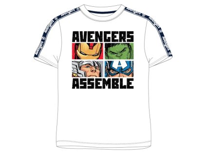 CHLAPECKÉ TRIČKO MARVEL AVENGERS bílé (Velikost 104)