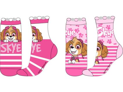 Dívčí ponožky Paw Patrol Skye sada 2 ks (Velikost 31/34)
