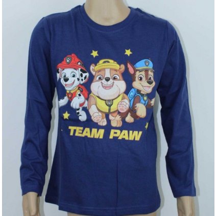 Tričko Tlapková Patrola Paw Patrol dlouhý rukáv > varianta 253 - tm. modré >