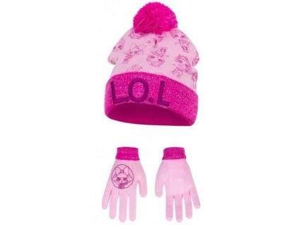 LOL Set čepice, rukavice L.O.L. > varianta 4356 růžovo - malinová
