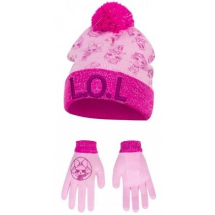 LOL Set čepice, rukavice L.O.L. > varianta 4356 růžovo - malinová