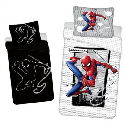 Jerry Fabrics Povlečení Spiderman svítící efekt