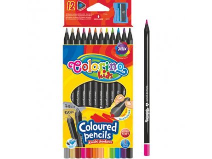 Colorino pastelky 12ks trojhranné černé