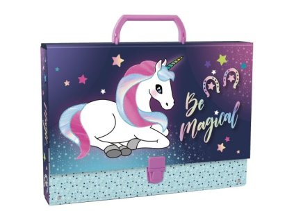 KUFŘÍK A4 S RUKOJETÍ JEDNOROŽEC Unicorn Kůň > varianta UI-01-051