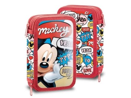 EUROSWAN Dvoupatrový plný penál Mickey Hey 609558