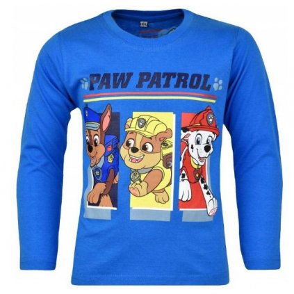 Tričko Tlapková Patrola Paw Patrol dlouhý rukáv > varianta 1472 modré > velikost 104