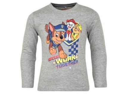 Tričko Tlapková Patrola Paw Patrol dlouhý rukáv > varianta 1472 šedé > 104