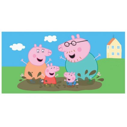 osuška Peppa Pig Prasátko Peppa Rodinka v louži > varianta osuška Rodinka v louži