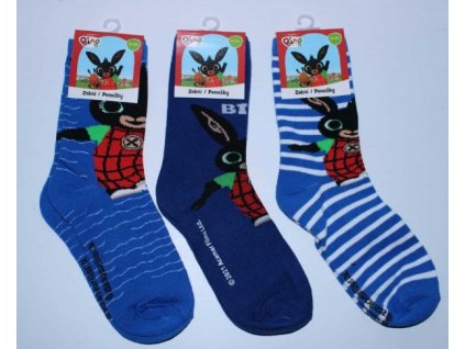 Ponožky Veselý Zajíček Bing > varianta 382 - modré >