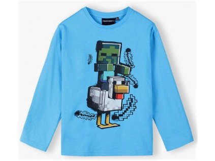 Tričko MINECRAFT dl.rukáv > varianta 48063 modré
