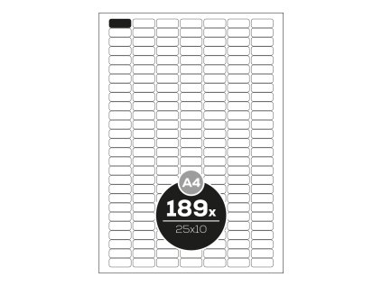 etikety print a4 100 ks 25x10 189 etiket bile