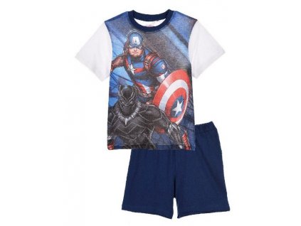Letní komplet tričko a kraťasy Avengers > varianta 2015 bílo - tm. modré > 104