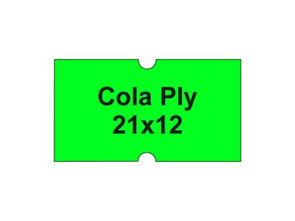 etikety cen cola ply 21x12 hranate 1250 etiket kotoucek zelene