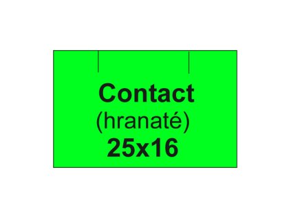 etikety cen contact 25x16 hranate 1125 etiket kotoucek zelene
