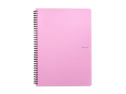 spiralovy blok pp pastelini a4 70 listu ruzovy