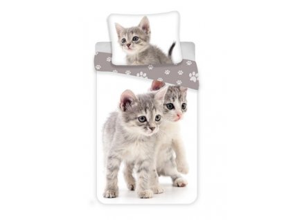 JERRY FABRICS DĚTSKÉ POVLEČENÍ Kočky Kočičky Kitten grey > varianta 01 - Kitten grey