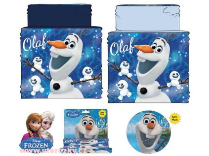 NÁKRČNÍK MULTIFUNKČNÍ ŠÁTEK OLAF FROZEN LEDOVÉ KRÁLOVSTVÍ > varianta 02-4191 tm.modrá