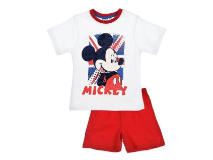Komplet tričko a kraťasy Mickey Mouse > varianta 2141 bílo - červené