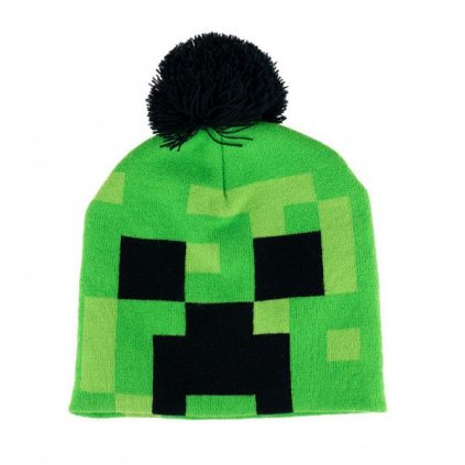 Zimní čepice Minecraft Creeper - zelená > varianta 02-394