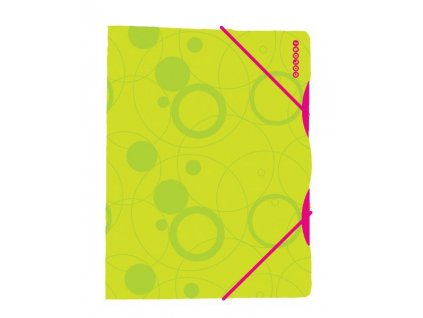 Plastová sloha desky s gumou A4 Duo Colori zelená-růžová > varianta 01-zelená