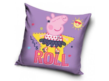 Polštářek Peppa Pig Peppa na Bruslích > varianta polštářek Peppa na Bruslích