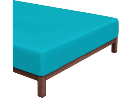 21622 1 jersey prosteradlo tyrkysove bedtex na posteli