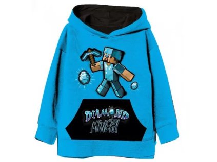 MIKINA MINECRAFT 48072 modrá