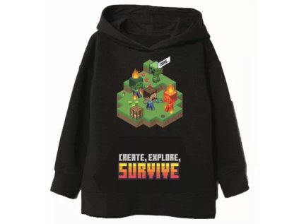MIKINA MINECRAFT 48073 - černá