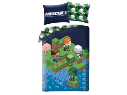 31534 povleceni z mikrovlakna 140x200 70x90 cm minecraft crystal valley