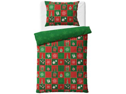 43840 3 bavlnene povleceni vanocni patchwork 140x200 rot244014 tip