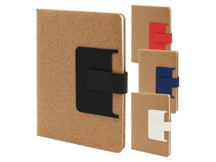 diar a5 100 listu polstrovany pu obal kapsa mix barev korkovy design