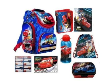 70449 zvyhodneny skolni set s aktovkou disney cars 8 ks skolni batoh aktovka auta cars mcqueen i pro prvnacky varianta c 240 011 sada 08