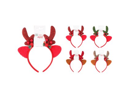 celenka detska vanocni sob s parohy zdobenymi rolnickami a masli mix 4 barev