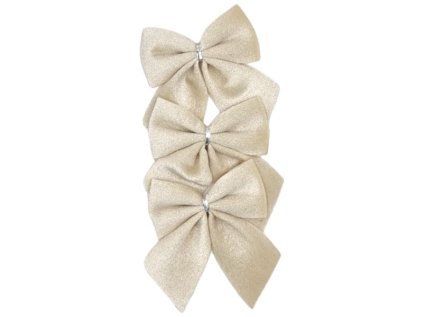 Mašle třpytivé 3ks 110 mm, šampaň