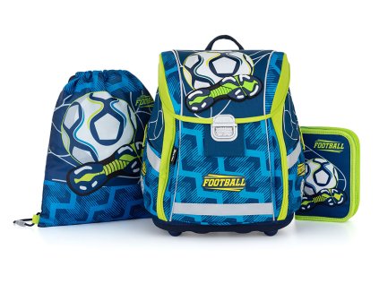 Karton P+P Školní set 3ks PREMIUM LIGHT fotbal 2 batoh, sáček, penál