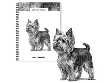 Skicovací notes A4 SP 60l čistý PES Yorkshire Terrier