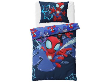 44704 3 detske povleceni spidey pavouci dobrodruzstvi 140x200 70x90 cm