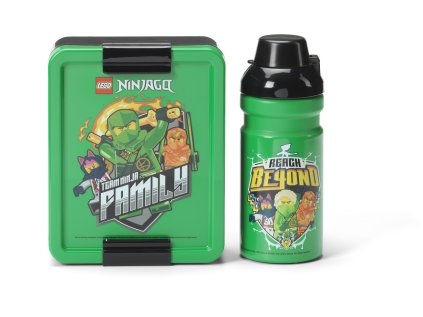 LEGO Ninjago svačinový set (láhev a box) - zelená