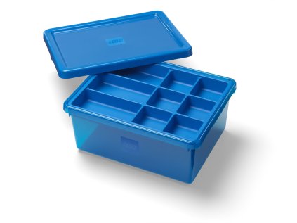 LEGO úložný box s organizérem - modrá