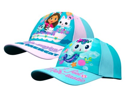 SET 8 KS KŠILTOVKA GABBYS DOLLHOUSE - GÁBININ KOUZELNÝ DOMEK Eur gd00005 růžová a tyrkysová (Velikost set 8 ks)