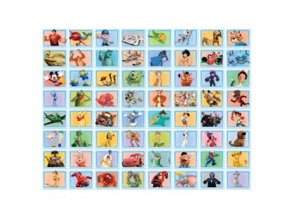 walltastic dekoracne samolepky disney kolaz modra 64ks 43169