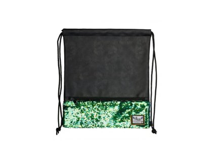 luxusne kozenkove vrecusko taska na chrbat hash green sequins hs 135 507019022