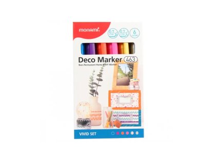 sada akrylovych popisovacov monami deco marker 463 sada vivid set 6ks