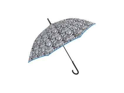 damsky automaticky dazdnik perletti zebrato modry lem 26164