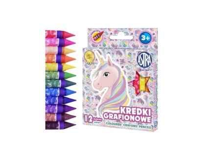 detske grafitove farbicky bez dreva unicorn sada 12ks 316121009