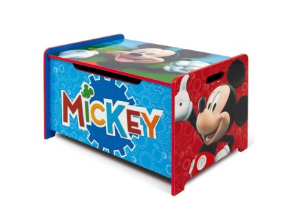 detsky dreveny nabytok 2v1 mickey mouse lavica box na hracky wd14005