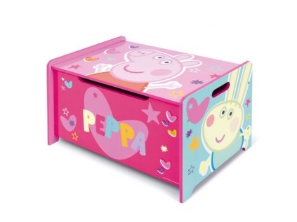 detsky dreveny nabytok 2v1 peppa pig lavica box na hracky pp13985