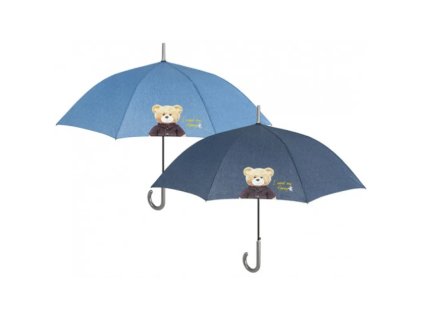 perletti automaticky dazdnik denim teddy svetlomodry 26204